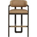 Madrone 40 inch Brown / Ludlow Sesame Leather Barstool